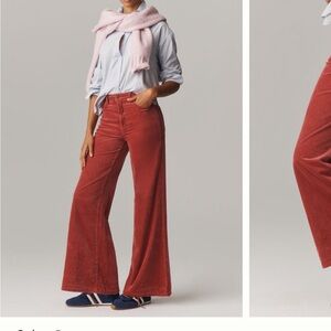 The Robbie Rose Corduroy high rise Flare Pants by pilcro